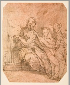 Svatá Cecílie (vpravo) od Parmigianino