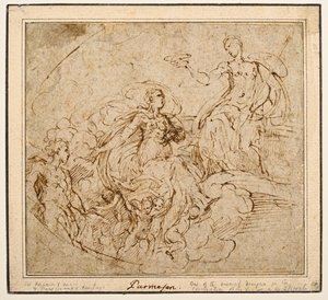 Studie korunovace Panny Marie pro Santa Maria della Steccata, Parma od Parmigianino