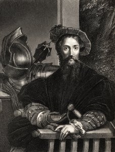 Kryštof Kolumbus (1451-1506) (rytina) od Parmigianino