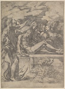 Pohřeb, ca. 1527-30. od Parmigianino