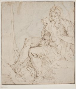 Saturn/Kronos pohltí jedno ze svých dětí od Parmigianino