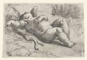 spící amor od Parmigianino