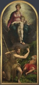 Madona s dítětem se svatými Janem Křtitelem a Jeronýmem, 1527 od Parmigianino