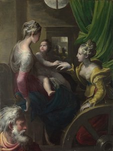 Mystická svatba svaté Kateřiny, c. 1527-1530 od Parmigianino