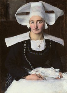 Žena z Bretaně od Pascal Adolphe Jean Dagnan Bouveret