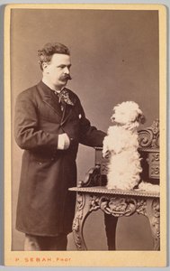 Portrét muže a jeho psa, c. 1880.