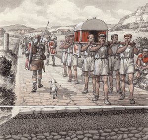 Římská cesta (kvaš na papíře)