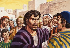 Biblische Szene von Pat (1907-95) Nicolle