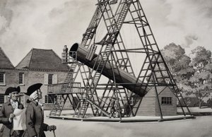 Friedrich Wilhelm Herschel (1738-1822) Otec astronomie (kvaš na papíře)