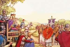 Svatý Augustin přijíždí do Anglie