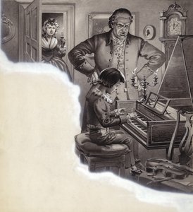 Mladý Ludwig van Beethoven (kvaš na papíře)