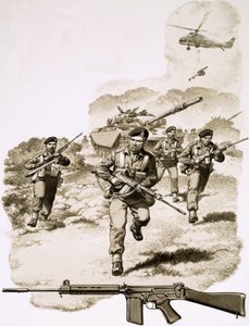 Britská pěchota s puškou SLR