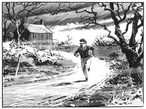 Ilustrace k Velké naději Charlese Dickense (pero a tuš)