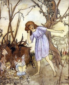 Pohádková hudba (akvarel, pero a inkoust na papíře) od Patricia Beeman Ardley