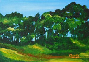 Soubois in Marmalade, 2016 (akryl na desce umělce) od Patricia Brintle