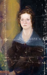 Portrét sester Bronteových, detail, kolem roku 1834 (olej na plátně)