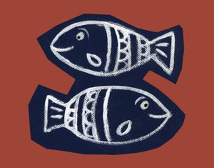 Horoskop: znamení ryb. Ilustrace: P. La Porta.