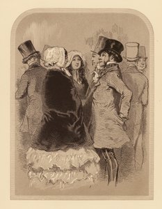 Gavarni v Londýně: The Lounger na Regent Street (litografie)