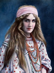Marguerite Carre (1880-1947) Snegourotchkan roolissa Nikolai Rimski-Korsakovin (1844-1908) elokuvassa Snow Maiden od Paul (after) Nadar