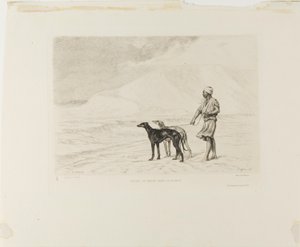 Štafeta psů v poušti od Paul Adolphe Rajon