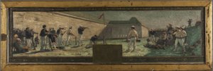 Skica radnice v Arcueil-Cachan: Le Tir, 1888 (olej na plátně)