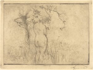 Předvečer před jabloní Předvečer zezadu před jabloní, 1892. od Paul Albert Besnard