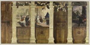 Náčrtek pro radnici 4. obvodu: Le Bal à la ville ou La Fête mondaine (Mondénní slavnost) od Paul Albert Besnard