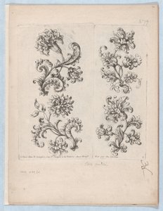 Série malých květinových motivů, deska 1, ca. 1670-85, ca. 1670-85. od Paul Androuet Du Cerceau