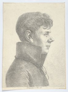 Portrét mladého muže z profilu, 1808., 1808. od Paul Anton Skerl