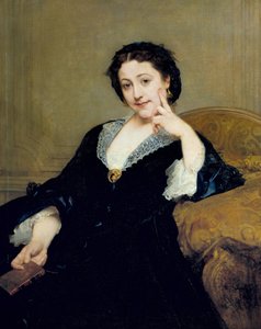 Portrét Madeleine Brohanové (1833-1900) z malby Comedie Francaise od Paula Baudryho (1828-1885) 1860 ne. 1,06 x 0,84 m Paříž, musee d