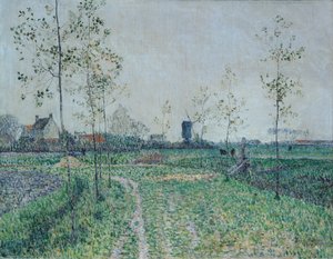 Podzimní krajina poblíž Knokke, Belgie