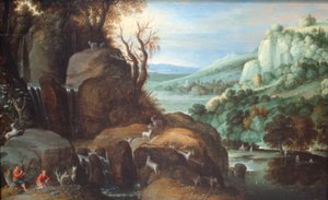 Krajina s pastýři od Paul Bril