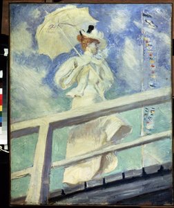 Žena v bílém. Obraz Paula Cesara Helleua (1859-1927). Olej na plátně impresionismus. Rozměr: 82 x 66 cm. Puškinovo muzeum, Moskva od Paul Cesar Helleu