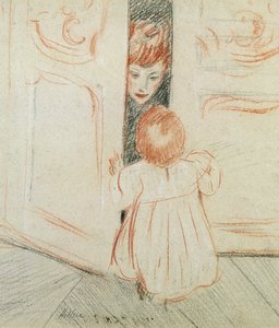 Hide and Seek (barevná tužka na papíře) od Paul Cesar Helleu
