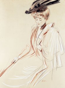 Portrét dámy, od Paul Cesar Helleu