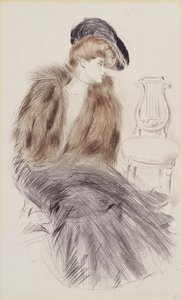 Žena sedící, kolem roku 1895 (suchá jehla na papíře)
