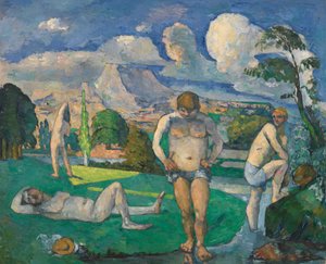 Koupající se v klidu od Paul Cézanne