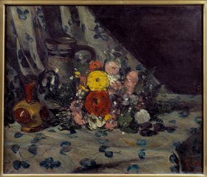 Kytice se žlutou dalhií Malba Paula Cezanna (1839-1906) 1873 Ne. 0,54x0,64 m Paříž, musee d