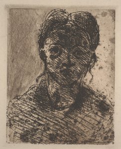 Hlava mladé dívky od Paul Cézanne