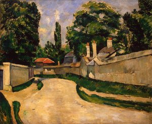 Houses Along a Road, c.1881 (olej na plátně) od Paul Cézanne
