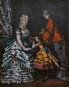 Interiér se dvěma ženami a dítětem od Paul Cézanne