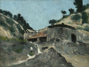 Krajina s vodním mlýnem od Paul Cézanne