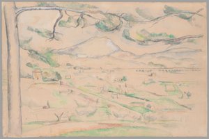 Montagne Saint-Victoire (Údolí oblouku) od Paul Cézanne