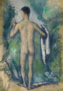 Stojící koupající se při pohledu zezadu od Paul Cézanne
