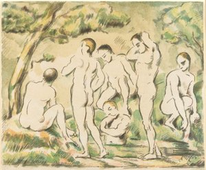 Koupající se ženy (malá deska) od Paul Cézanne