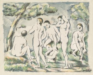 Koupající se (Malá deska) od Paul Cézanne
