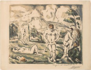 Velké koupající se ženy (Les Baigneurs) od Paul Cézanne