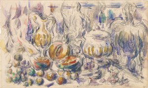 Džbán na vodu a polévková mísa od Paul Cézanne