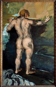 Bather and Rock Painting od Paula Cezanna (1839-1906) 1868 Norfolk, Chrysler museum od Paul Cézanne