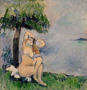 Koupat se na pobřeží od Paul Cézanne
